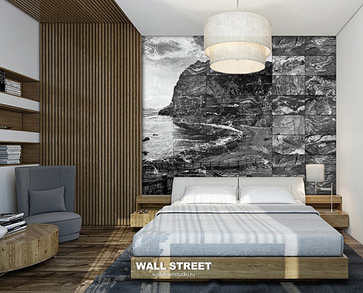 Фотообои в интерьере артикул Grayscale 9, ОТТЕНКИ СЕРОГО / GRAYSCALE, Wall street
